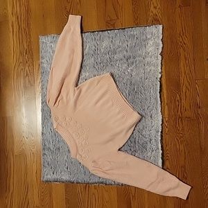Lulu's Light Pink Cropped Sweater, Women's Size Medium, Great Condition!